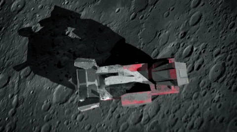 Moon rover on  the moon. space expedition. Realistic 3d animation Stock Footage 65462250