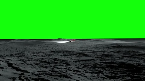 Moon rover on  the moon. space expedition. Green screen footage Stock Footage 65462969