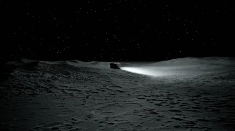 Moon rover on  the moon. space expedition. Realistic 3d animation 스톡 동영상 65463190
