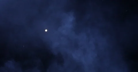 Moon set in the sky Stock Footage 98654652