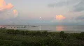 Moon Set & Sunrise At The Beach HD Footage
