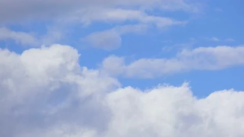 Moon Setting Behind White Clouds Timelapse Stock Footage 209905282