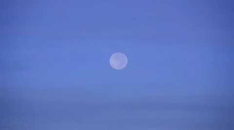 Moon setting at dawn Video stock 12265706