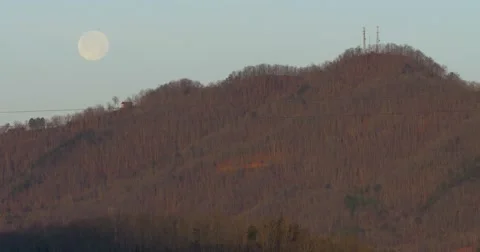 Moon Setting Pre Dawn 04-05-2015 Stock Footage 48856070