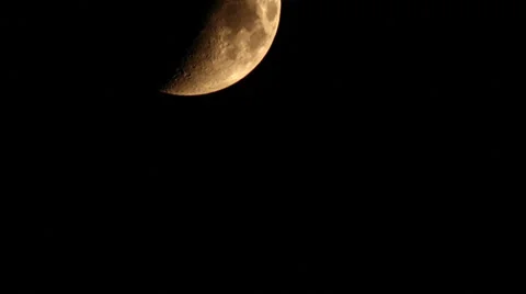 Moon Setting Time Lapse. Stock Footage 25599989