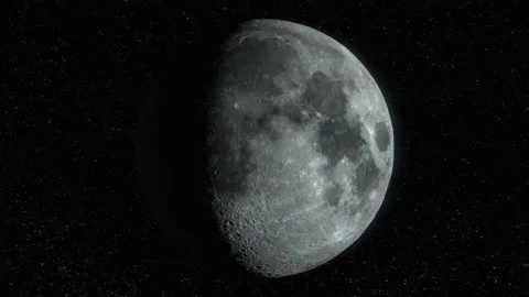 Moon with Shadow Movement Loop Video stock 237448428