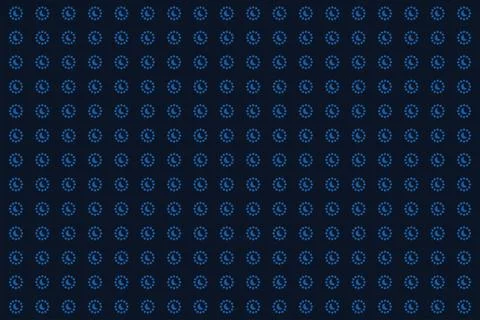 Moon shape in circle pattern fabric background design. Seamless texture Stock Illustration