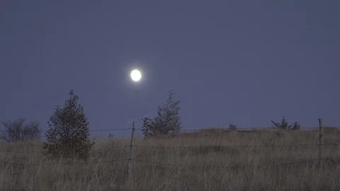 Moon Shining on the Hills Video stock 84332421