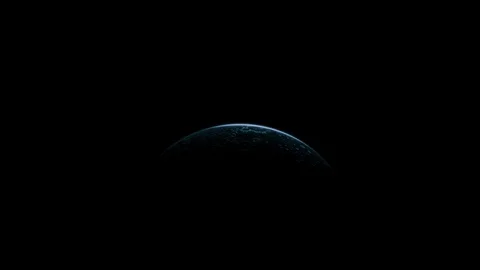Moon silhouette in dark blank space Stock Footage 110707937