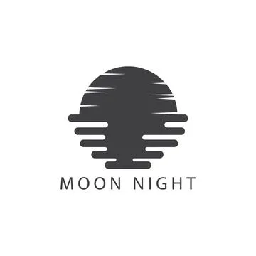 Moon silhouette icon Stock Illustration