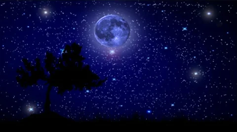 Moon On Sky Vídeo Stock 8986905