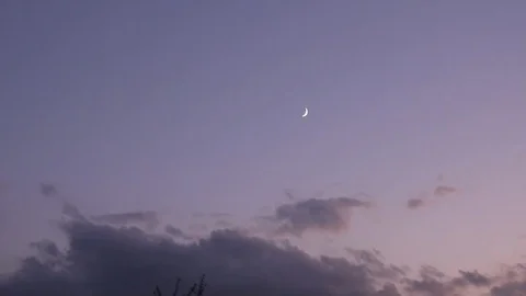 MOON IN SKY Stock Footage 128256729