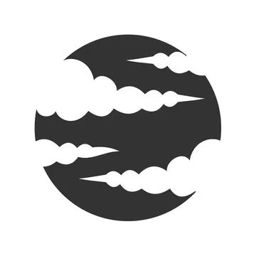 Moon sky logo template Icon Illustration Brand Identity.Isolated and flat i.. Ilustração Stock
