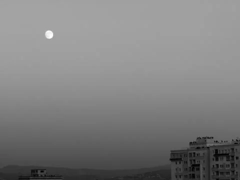 Moon in the sky Foto stock