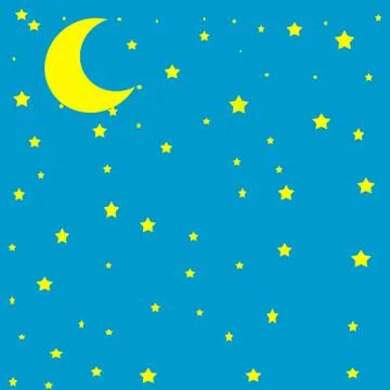 Moon in the sky ,vector illustration Stock Illustration