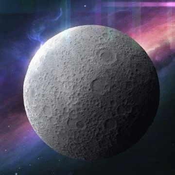 The moon in space. 3d rendering 스톡 일러스트