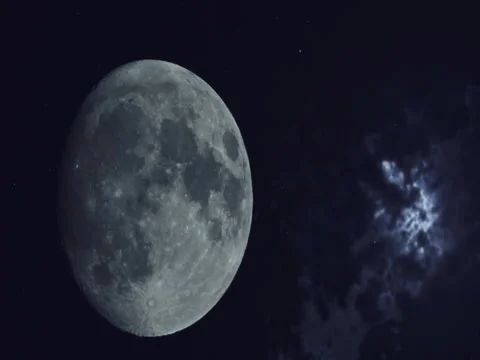 Moon in space Stock Footage 72330754