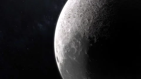 Moon in space Stock Footage 255529932