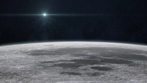 Moon in space Stock Footage 297651376