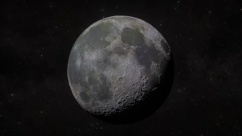 The Moon is in Space. Satellite of the Earth Stock Footage 225321737