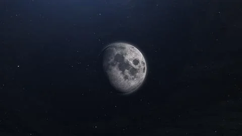 Moon Space Scene 3D Rendering Illustrazione stock