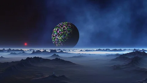 Moon - Spaceship Is Coming Video stock 104588924