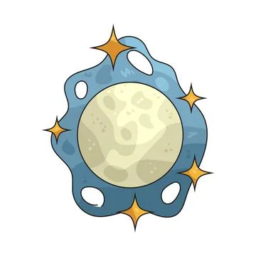 Moon with sparkle illustration Stock Illustration