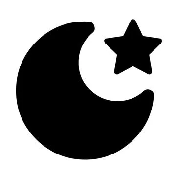 Moon with star half moon Stock Illustration