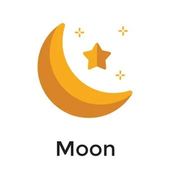 Moon With Star Stock Illustration