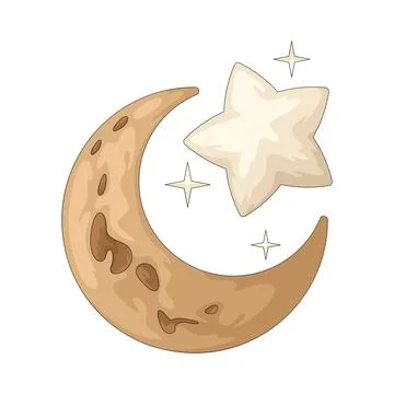 Moon star illustration Stock Illustration