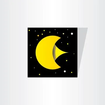 Moon star space vector letter e background Illustrazione stock