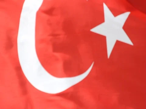 Moon star Turkish flag Stock Footage 77954439