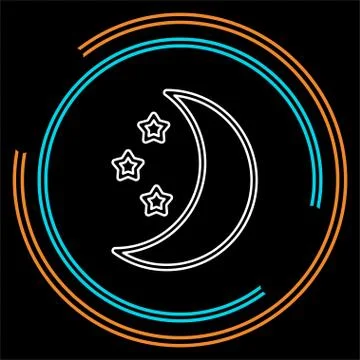Moon star vector icons set. night sleep isolated Stock Illustration