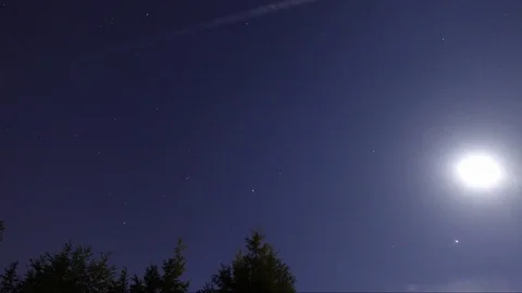 Moon Starlapse Stock Footage