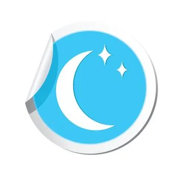 Moon with stars icon Stock Illustration