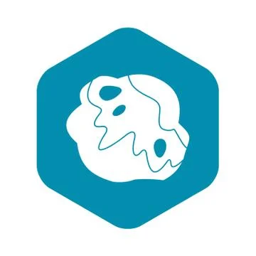 Moon stone icon, simple style Ilustração Stock
