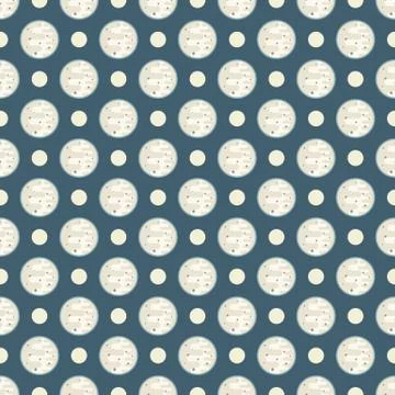 Moon style flat. Seamless pattern. Stock Illustration