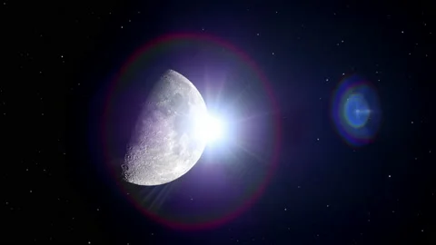 Moon Sun Animation Stock Footage 133155818