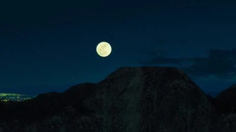 Moon at sunrise Stock Photos