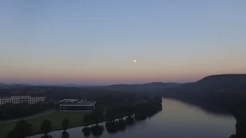 Moon at Sunrise Short Stock Footage 69233186
