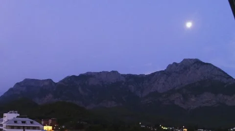 Moon sunset Video stock 42652826