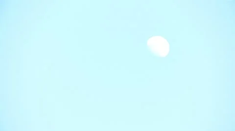 Moon at sunset too bright Stock Footage 10820158