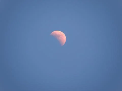 Moon surface on blue backround Stock-Fotos