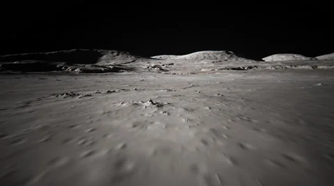 Moon Surface. Landing Lunar Explore Astronomy Stock Footage