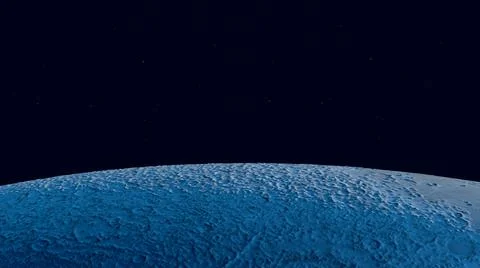 Moon surface, lunar landscape. Alien Planet - 3D Rendered Landscape Stock Illustration