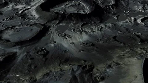 Moon surface with many craters Stock Illustration