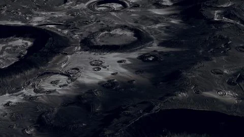 Moon surface with many craters Stock Illustration