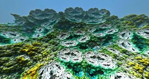 Moon surface or alien planet with craters 3d rendering 库存插图