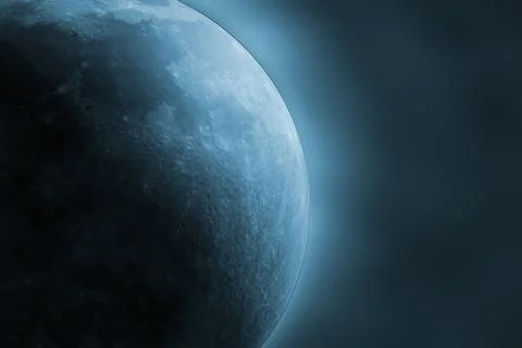 Moon surface in outer space Illustrazione stock