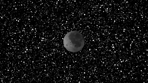 Moon surface texture in a star-filled black space with a speckled effect an.. Stock Footage 337567061